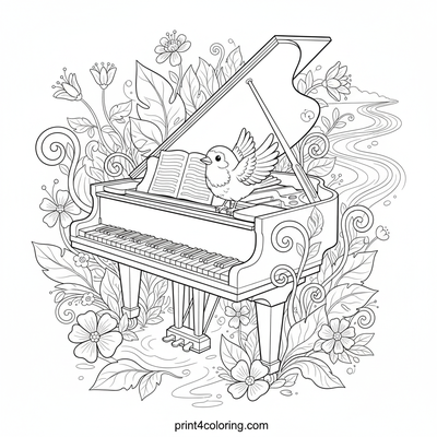 Melody in Bloom: Grand Piano Garden Serenade