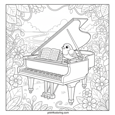 Grand Piano coloring pages preview
