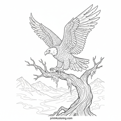 Majestic Guardian Eagle of Misty Peaks