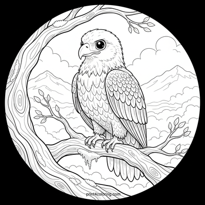 Majestic Guardian Eagle of Misty Peaks