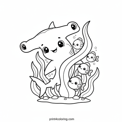 Hammerhead's Playful Peek-a-Boo - free printable coloring page
