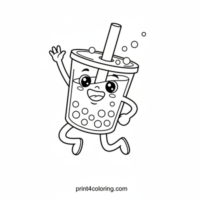 Waving Boba Tea Buddy