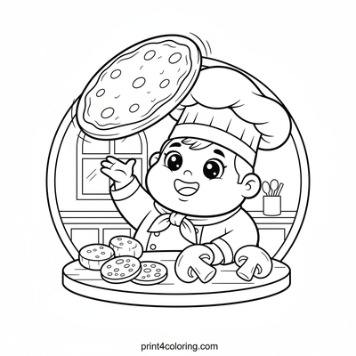 Our Cheerful Chef's Pizza Toss