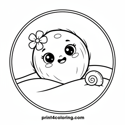 Cozy Coconut Friend's Beach Day - free printable coloring page