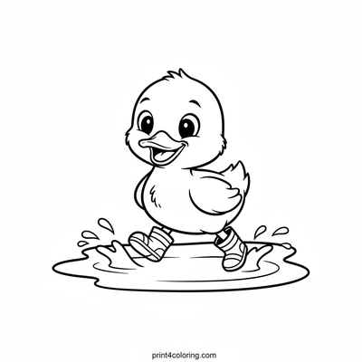 Happy Duckling's Rainy Day Splash