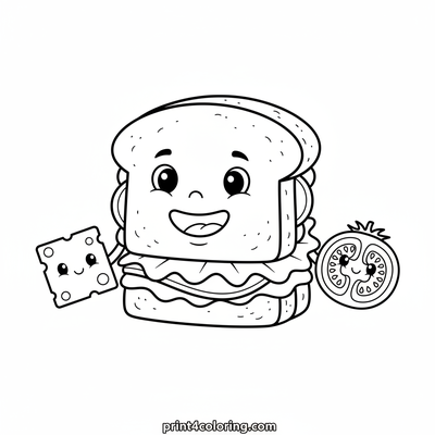 Smiling Sandwich Friends