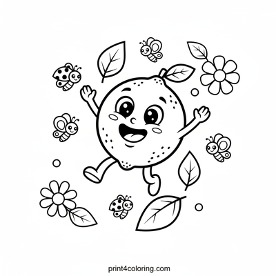 Happy Lime's Garden Friends - free printable coloring page