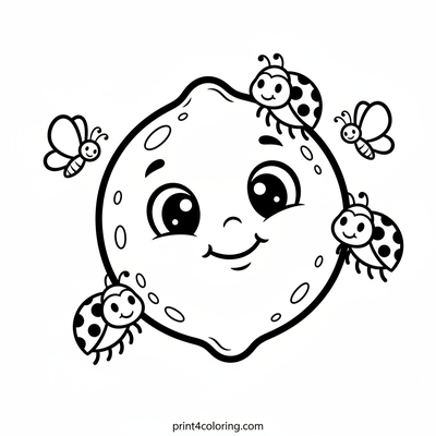 Happy Lime's Garden Party - free printable coloring page