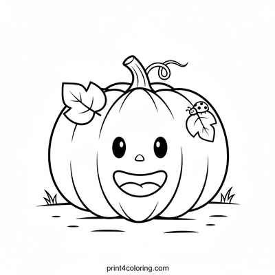 Smiling Pumpkin Pal in the Patch
