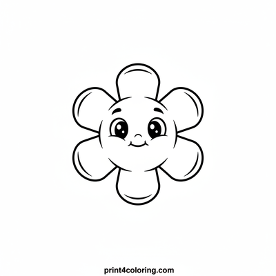 My Happy Little Snowflake Friend - free printable coloring page