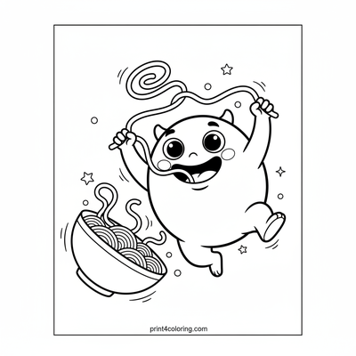 The Happy Noodle Slurp Monster's Delight