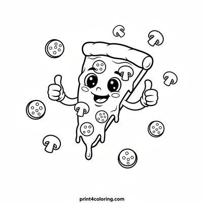 Happy Pizza Pal's Cheesy Thumbs-Up!