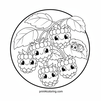 Smiling Raspberry Patch Friends