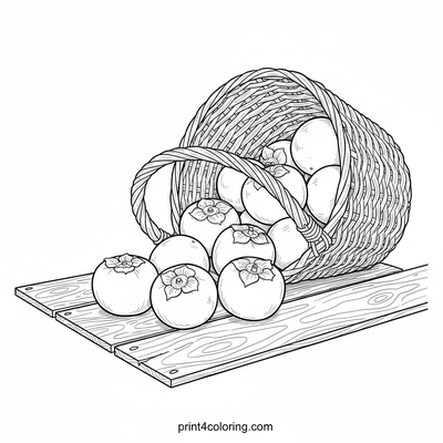 Golden Harvest Persimmon Basket