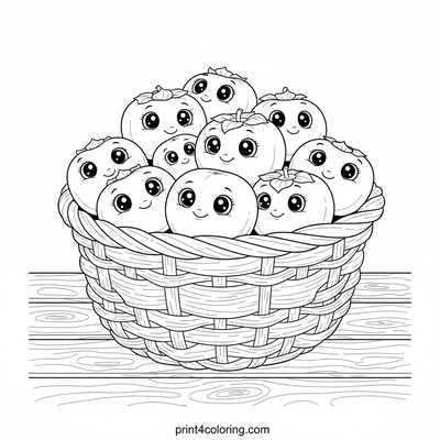 Persimmons coloring pages preview