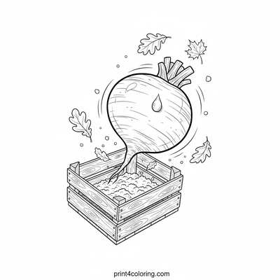 Ruby Red Harvest Beet - free printable coloring page