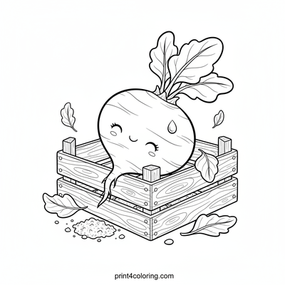 Cozy Harvest Beet Root Still Life - free printable coloring page