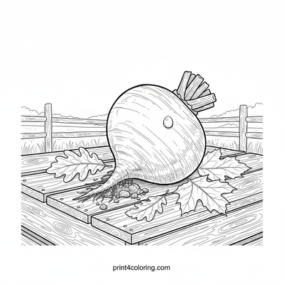 Ruby Root Harvest: A Detailed Beet Still Life - free printable coloring page