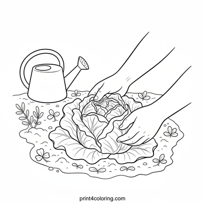 Lettuce coloring pages preview