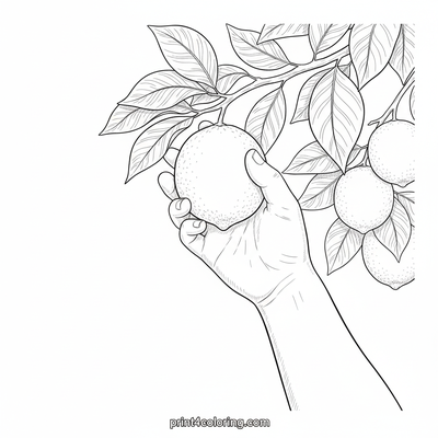 Zesty Lime Harvest - free printable coloring page
