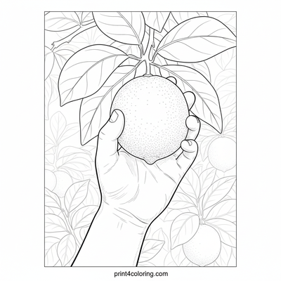 Zesty Harvest Hand: Picking Fresh Limes - free printable coloring page