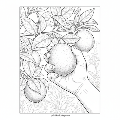 Zesty Lime Harvest - free printable coloring page