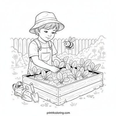 Bountiful Harvest: A Child's Garden Adventure - free printable coloring page
