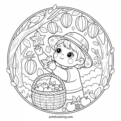 Star Fruit coloring pages preview