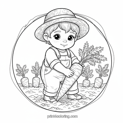 Cozy Carrot Collection - free printable coloring page