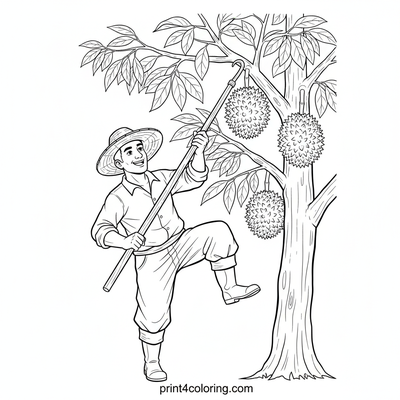 The King's Harvest: Durian Delights - free printable coloring page