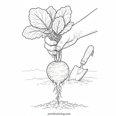 Radish Root Revelation - free printable coloring page