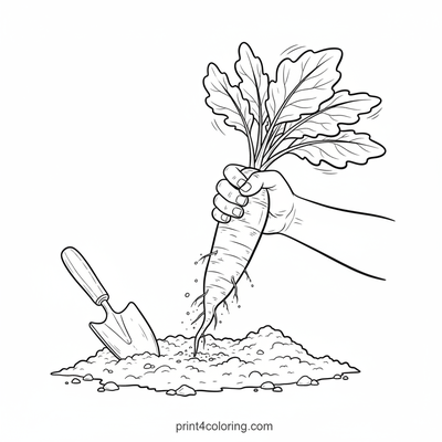 Radish Revelation: A Garden Harvest - free printable coloring page