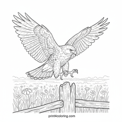 Regal Hawk's Meadow Watch - free printable coloring page
