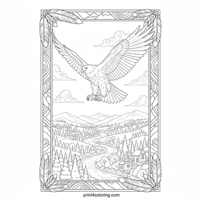 Majestic Hawk Over Whispering Valley