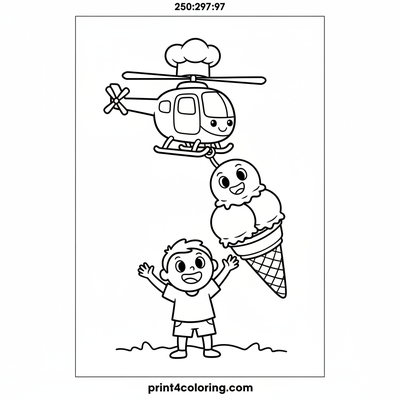 Chef Chopper's Ice Cream Rescue! - free printable coloring page