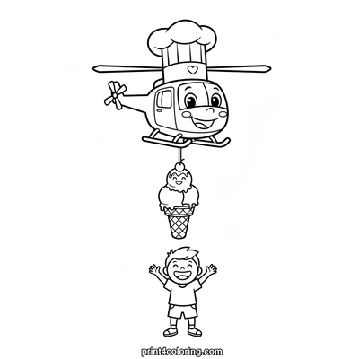 Chef Chopper's Sweet Delivery - free printable coloring page