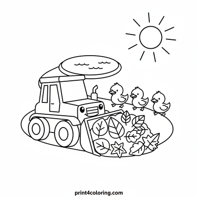 The Friendly Bulldozer's Autumn Path