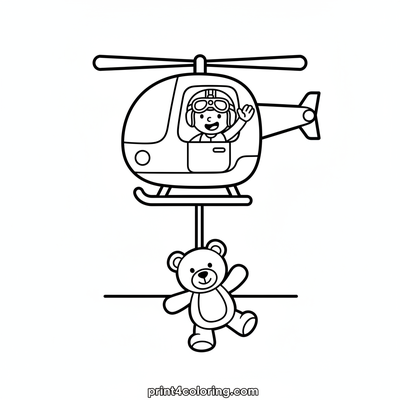 Heroic Helicopter Rescue! - free printable coloring page