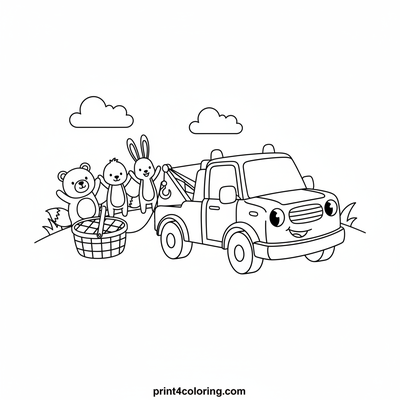 Tow Truck coloring pages preview