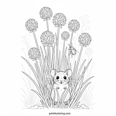Whispers in the Chive Patch: A Mouse's Secret Garden