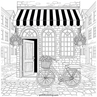 Vintage Pizzeria Charm: A European Street Scene