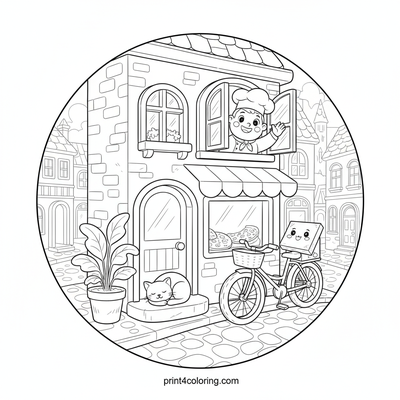 Pizza coloring pages preview