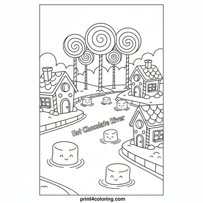 Sweet River Rapids: A Hot Chocolate Adventure! - free printable coloring page