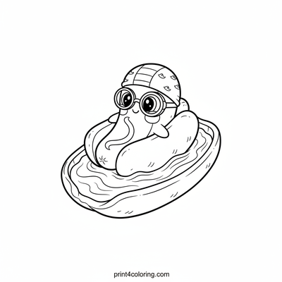 Wienerschnitzel's Mustard Pool Dive - free printable coloring page