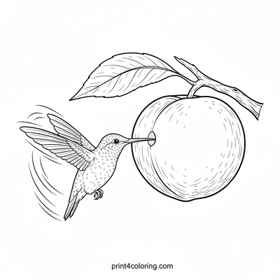 Hummingbird's Peach Nectar Feast