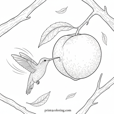 Hummingbird's Sweet Peach Delight