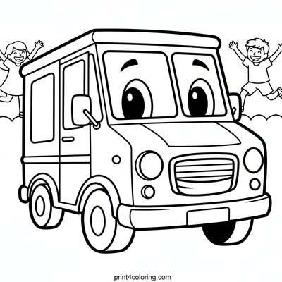 Sweet Treats on Wheels! - free printable coloring page