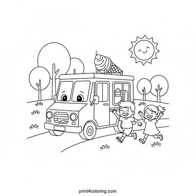 Sweet Treats on Wheels! - free printable coloring page