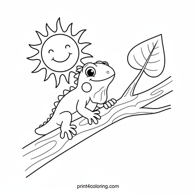 Sunny Iguana's Leafy Adventure