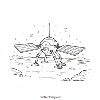 Mercury Messenger's First Touchdown - free printable coloring page